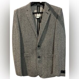 NWT Express Men's Gray/Black Herringbone Blazer SM